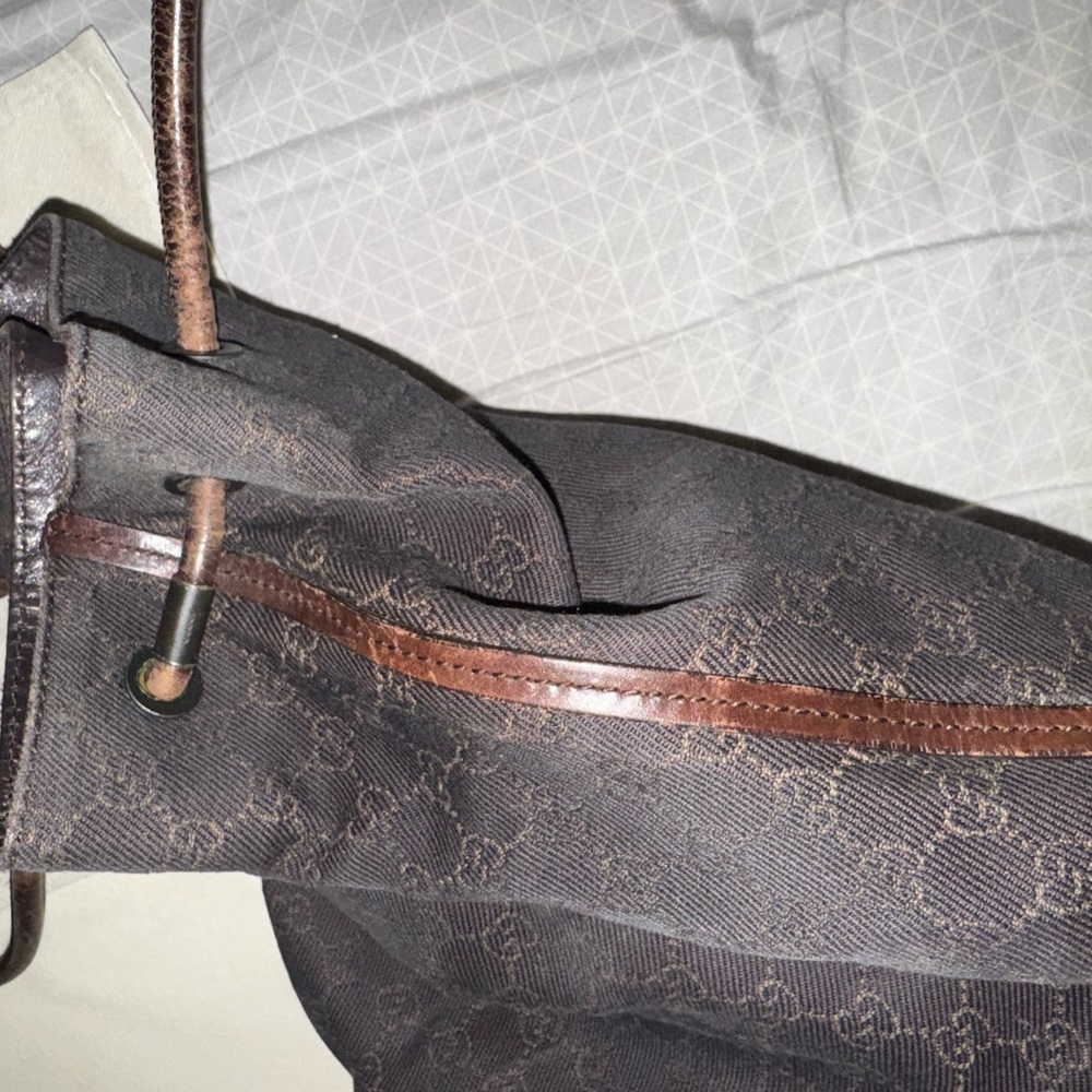 Gucci Dark Brown Monogram Tote - Picture 5 of 12